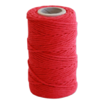 Linen thread 100g, red