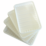 White plastic trays 80pcs
