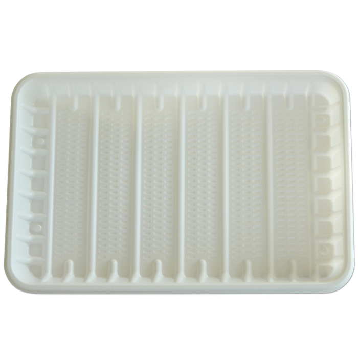 White plastic trays 80pcs - Image 2